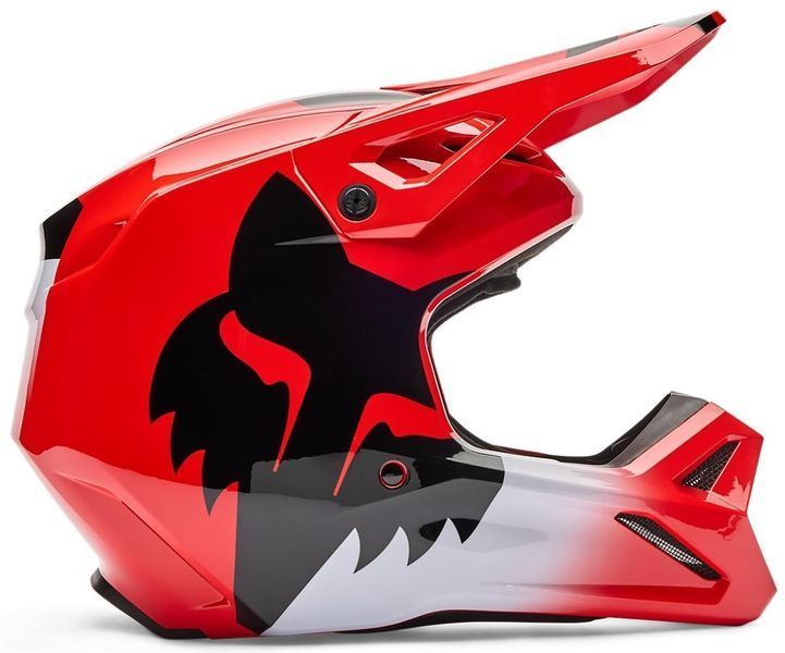 Шолом FOX YTH V1 Helmet - SHIELD [Flo Red], YL 36387-110-YL фото
