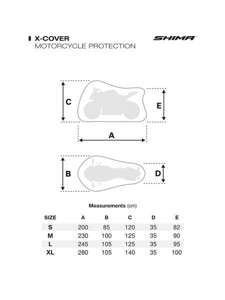 Моточехол Shima X-COVER S 203x83x119 см 000006749 фото