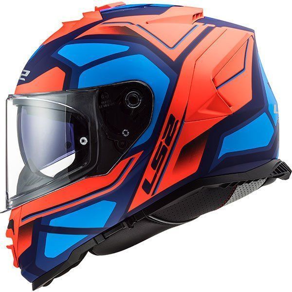 Шолом LS2 FF800 Storm Faster Matt Fluo Orange Blue XL 108002252XL фото