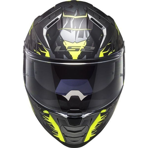 Шлем LS2 FF811 Vector 2 Techbot Matt Titanium Hi-Vis Yellow XL 168112253XL фото