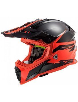 Мотошлем LS2 MX437 FAST EVO ROAR BLACK RED XXL 404373232XXL фото