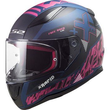 Шлем LS2 FF353 Rapid Xtreet Matt Blue Purple M 103536173M фото