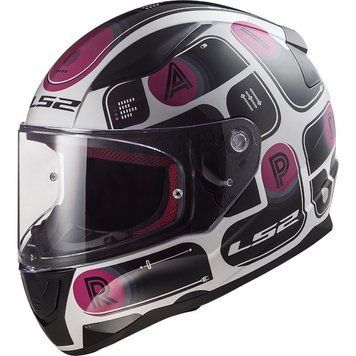 Шлем LS2 FF353 Rapid Brick Gloss Black Pink M 103536246M фото