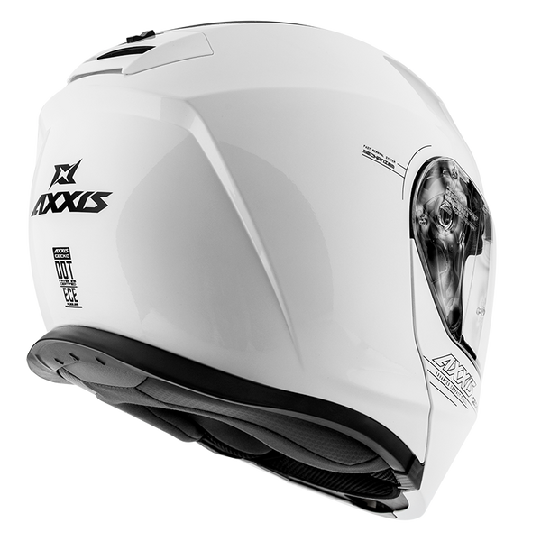 Мотошолом AXXIS GECKO Solid A0 Gloss White L 43060000239 фото