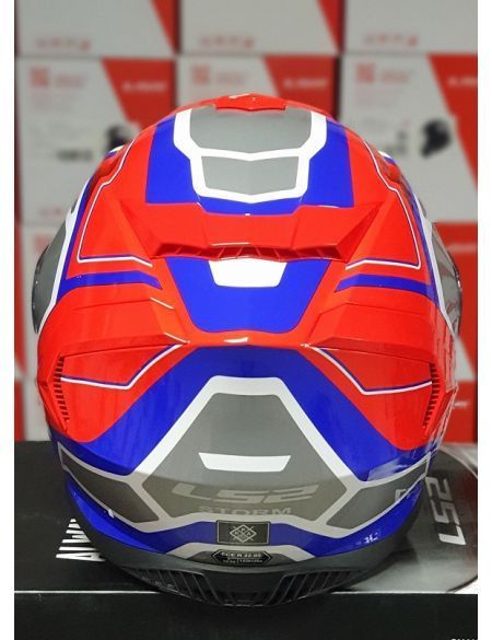 Шлем LS2 FF800 Storm Faster Red Blue S 108002226S фото