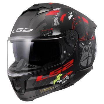 Шолом LS2 FF808 Stream 2 Angry Monkey Matt Black Red L 168082031L фото