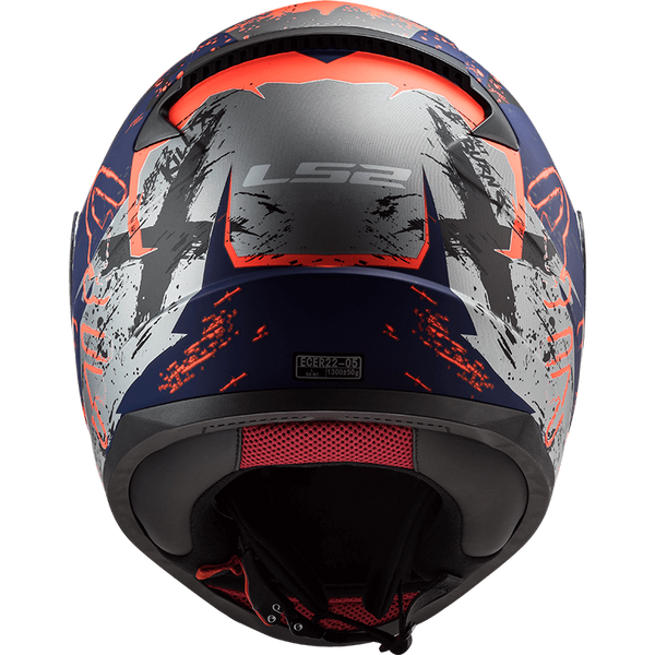 Шлем LS2 FF353 Rapid Naughty Matt Blue Fluo Orange XXL 103534150XXL фото