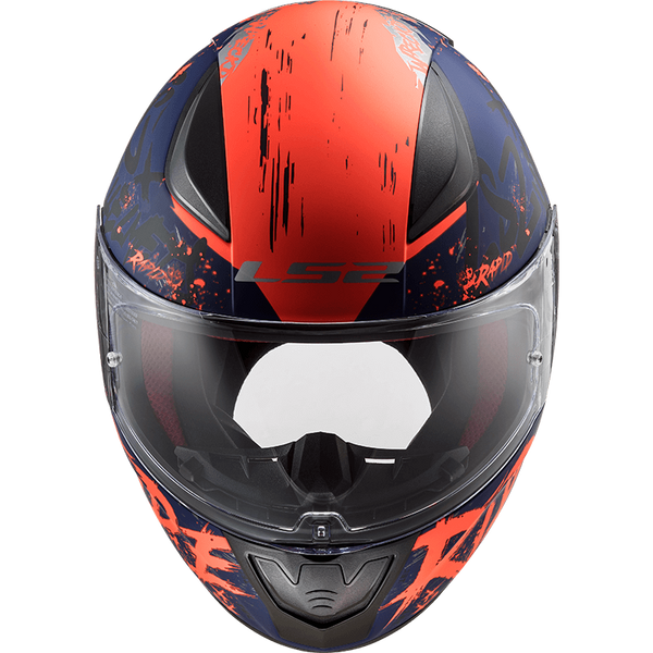 Шлем LS2 FF353 Rapid Naughty Matt Blue Fluo Orange XXL 103534150XXL фото