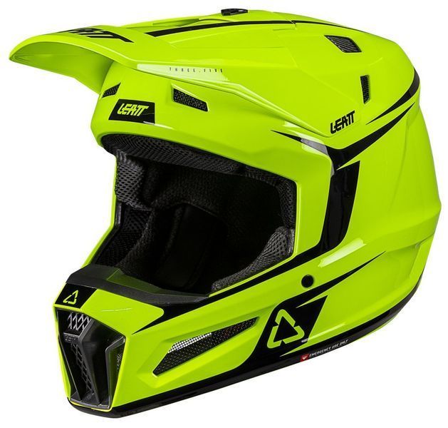 Шлем LEATT Moto 3.5 JR Helmet + Goggle [Neon Yellow], YM 1026001052 фото