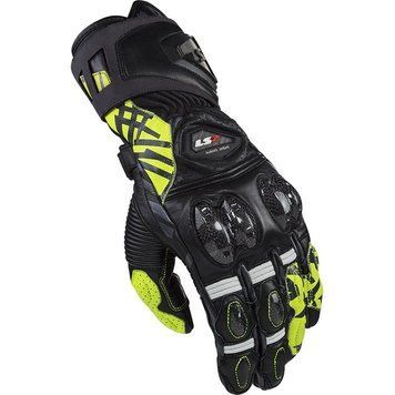 Моторчатки LS2 Feng Racing Gloves Black Hi-Vis Yellow 70109R0154XL фото