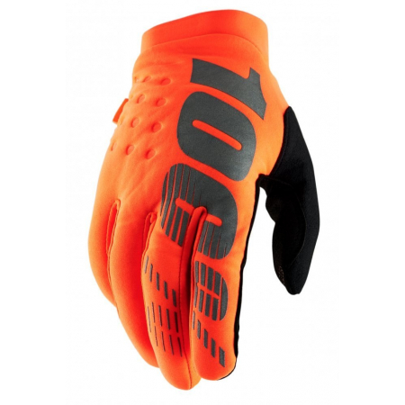 Зимние мото перчатки RIDE 100% BRISKER Cold Weather [Fluo Orange/Black]