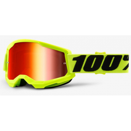 Мото очки 100% STRATA 2 Goggle Yellow - Mirror Red Lens