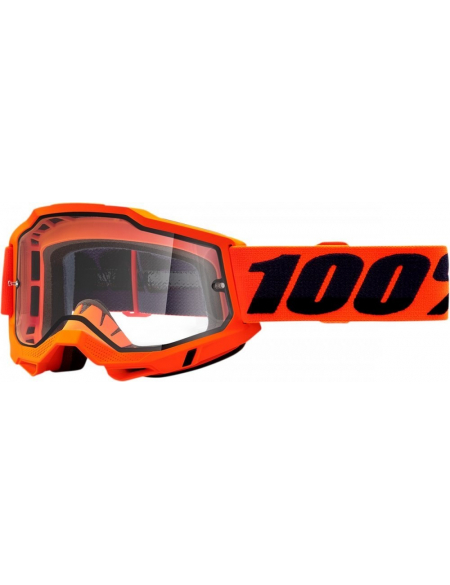 Мото очки 100% ACCURI 2 Enduro Goggle Neon Orange - Clear Dual Lens