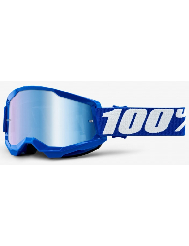 Мото очки 100% STRATA 2 Goggle Blue - Mirror Blue Lens