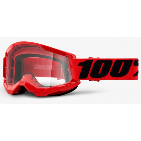 Мото очки 100% STRATA 2 Goggle Red - Clear Lens