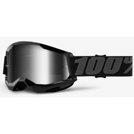 Мото очки 100% STRATA 2 Goggle Black - Mirror Silver Lens